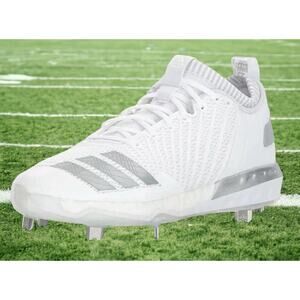 Adidas Boost Ultra Icon Metal MLB Baseball Cleats White Silver B39165 Mens 8.5